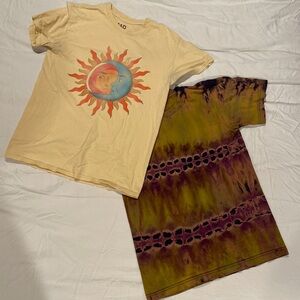 Set of 2 Vintage inspired tees, 90s tie dye